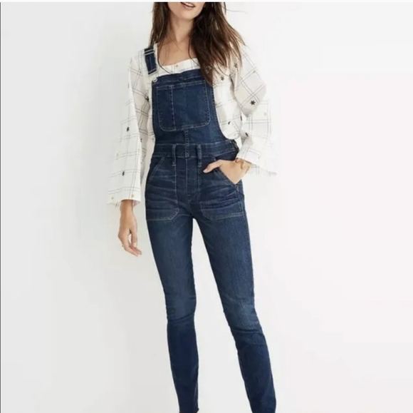 Madewell Dark Blue Denim Jumpsuit - Picture 1 of 9